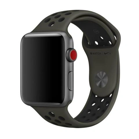 Apple Nike Sport Band Cinturino per Apple Watch 38mm 40mm 41mm Cargo Khaki Black