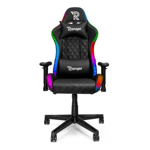 Ranqer Halo Sedia da gaming con LED RGB Nera