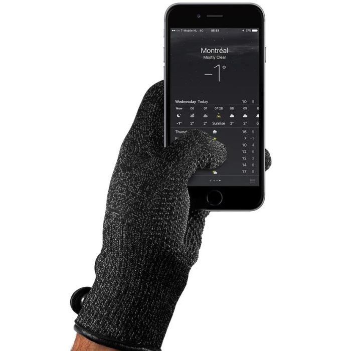 Mujjo Single-Layered Touchscreen Gloves (S) zwart