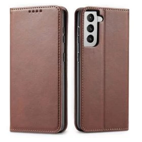 Casecentive Leren Wallet Luxe - Cover Samsung Galaxy S21 - Marrone