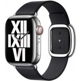 Apple Leather Band Modern Buckle Apple Watch Medium 38mm / 40mm / 41mm / 42mm - Ink - Size M