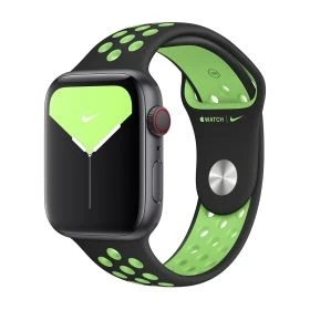 Apple Nike Sport Band - Cinturino per Apple Watch 38mm / 40mm / 41mm / 42mm - Black / Lime Blast