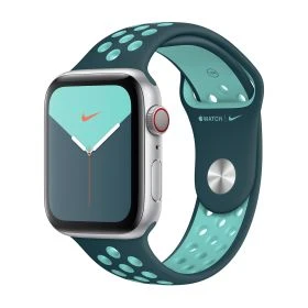 Apple Nike Sport Band - Cinturino per Apple Watch 44mm / 45mm / 46mm / 49mm - Midnight Turquoise / Aurora Green