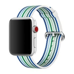 Apple Woven Nylon - Cinturino per Apple Watch 44mm / 45mm / 46mm / 49mm - Blue Stripe