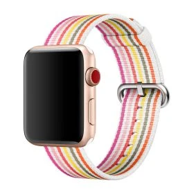 Apple Woven Nylon - Cinturino per Apple Watch 44mm / 45mm / 46mm / 49mm - Pink Stripe