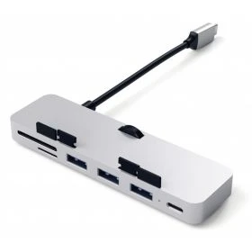 Satechi Clamp Pro - Adattatore Multiporta - USB-C - Argento