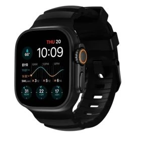 Nomad Rocky Point Band Apple Watch Ultra 46mm / 49mm Carbon Black Connector Black