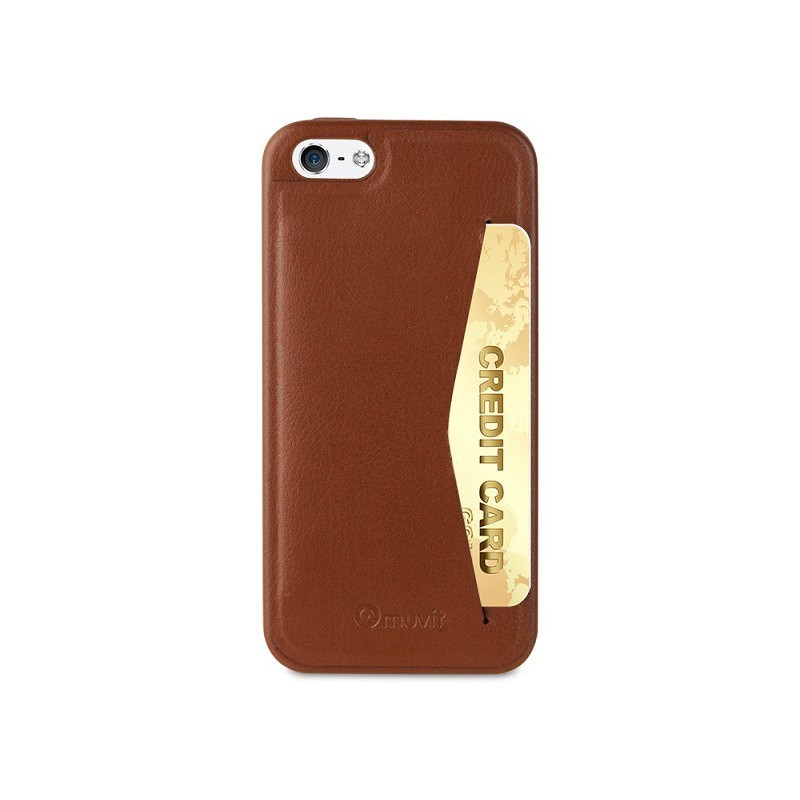 ritme heerlijkheid Moeras Muvit Leatherette Back Case iPhone 5 / 5S Brown