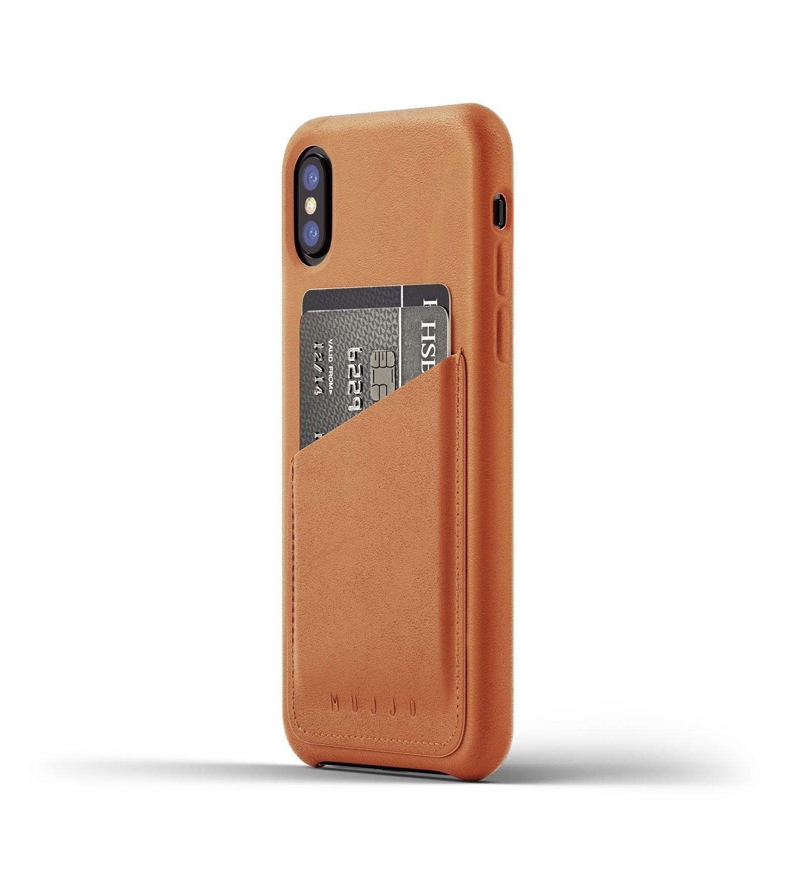 Mujjo Leren Wallet Case iPhone X bruin