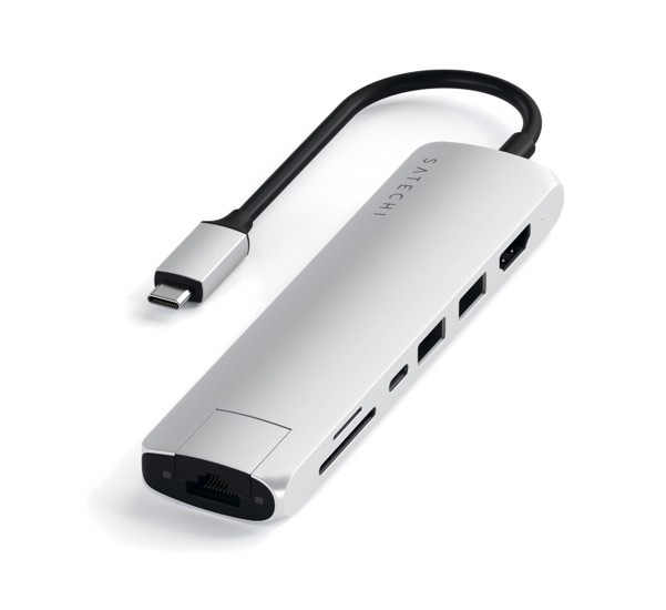 Satechi - Adattatore Multiporta USB-C Slim - Argento 