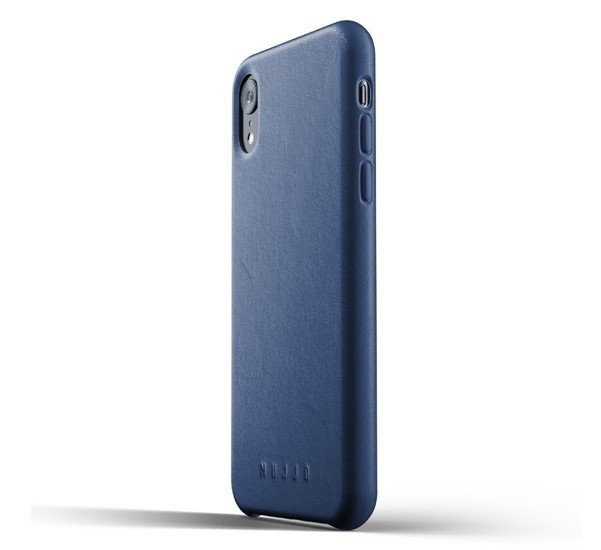 Mujjo Leather Case iPhone XR blauw