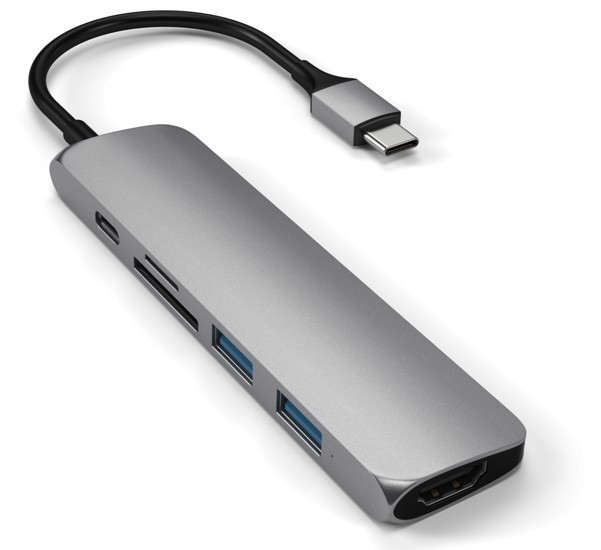 Satechi - Adattatore Multiporta V2 - USB-C - Grigio scuro