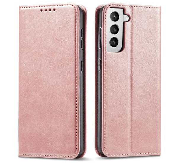 Casecentive Leren Wallet Luxe - Cover Samsung Galaxy S21 - Rosa