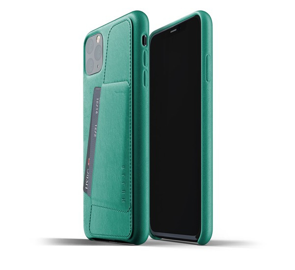Mujjo - Cover portacarte in pelle per iPhone 11 Pro Max - Verde
