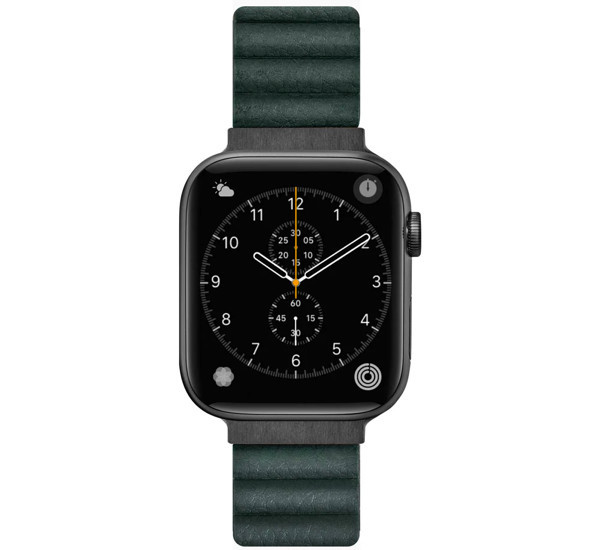 LAUT - Cinturino Novi Loop in pelle per Apple Watch 42mm / 44mm / 45mm / 49mm - Pine Green