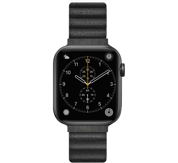 LAUT - Cinturino Novi Loop in pelle per Apple Watch 42mm / 44mm / 45mm / 49mm - Midnight