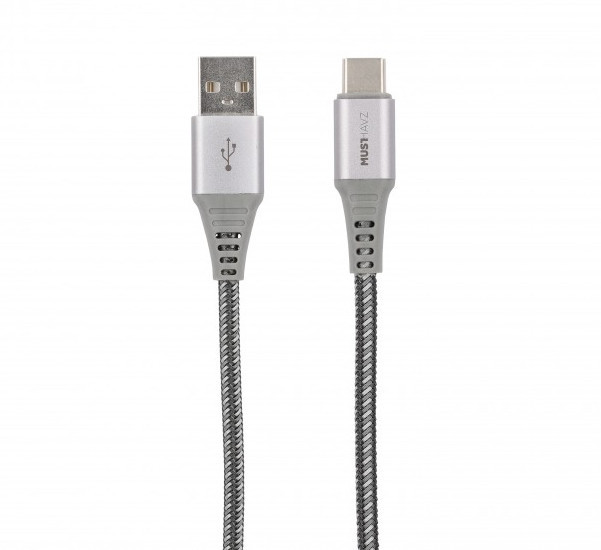 Musthavz - Cavo in nylon USB-A 2.0 - USB-C - 1 metro