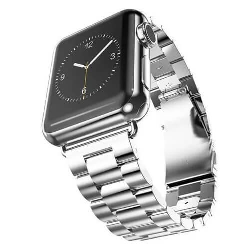 Casecentive - Cinturino in Acciaio per Apple Watch 38 / 40 mm - Argento