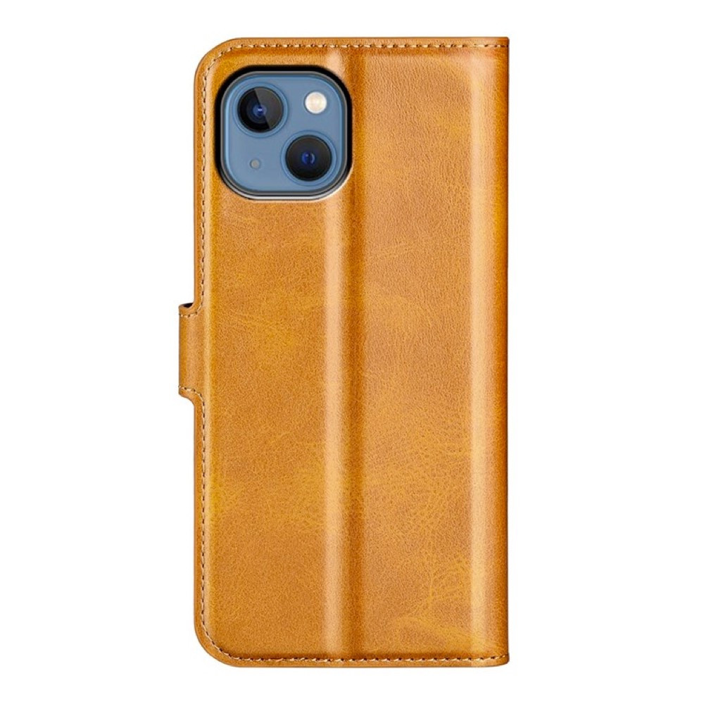 Casecentive - Cover a portafoglio in pelle per iPhone 14 Pro - Marrone chiaro