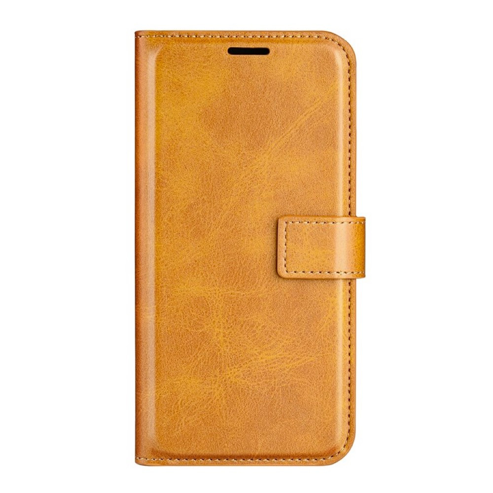 Casecentive - Cover a portafoglio in pelle per iPhone 15 Pro Max - Marrone chiaro