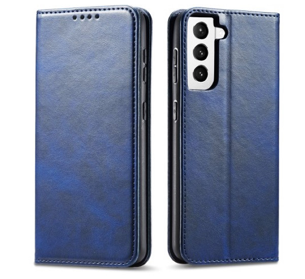 Casecentive Leren Wallet Luxe - Cover Samsung Galaxy S21 Plus - Blu