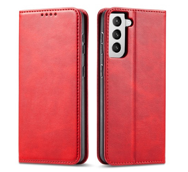 Casecentive Leren Wallet Luxe - Cover Samsung Galaxy S21 - Rossa