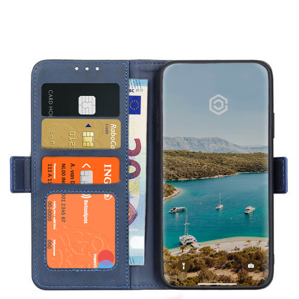 Vergelding stroom bijeenkomst Casecentive Magnetische Leren Wallet case iPhone 12 Pro Max blauw