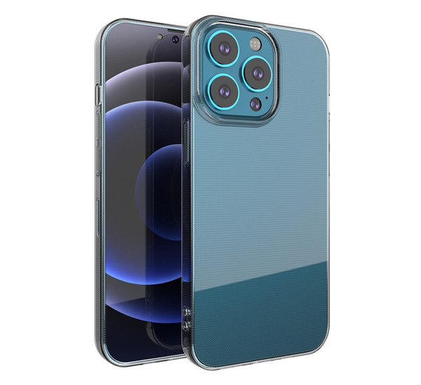 Casecentive - Cover in silicone trasparente per iPhone 13 Pro