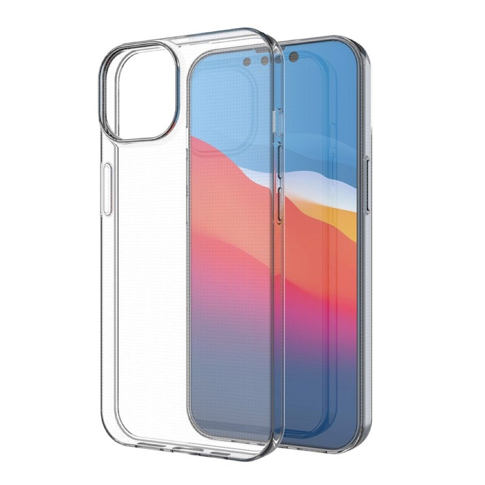 Casecentive - Cover in silicone trasparente per iPhone 14 Plus