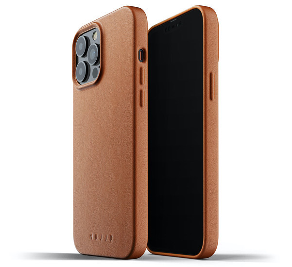 Mujjo Leather Case iPhone 13 Pro bruin