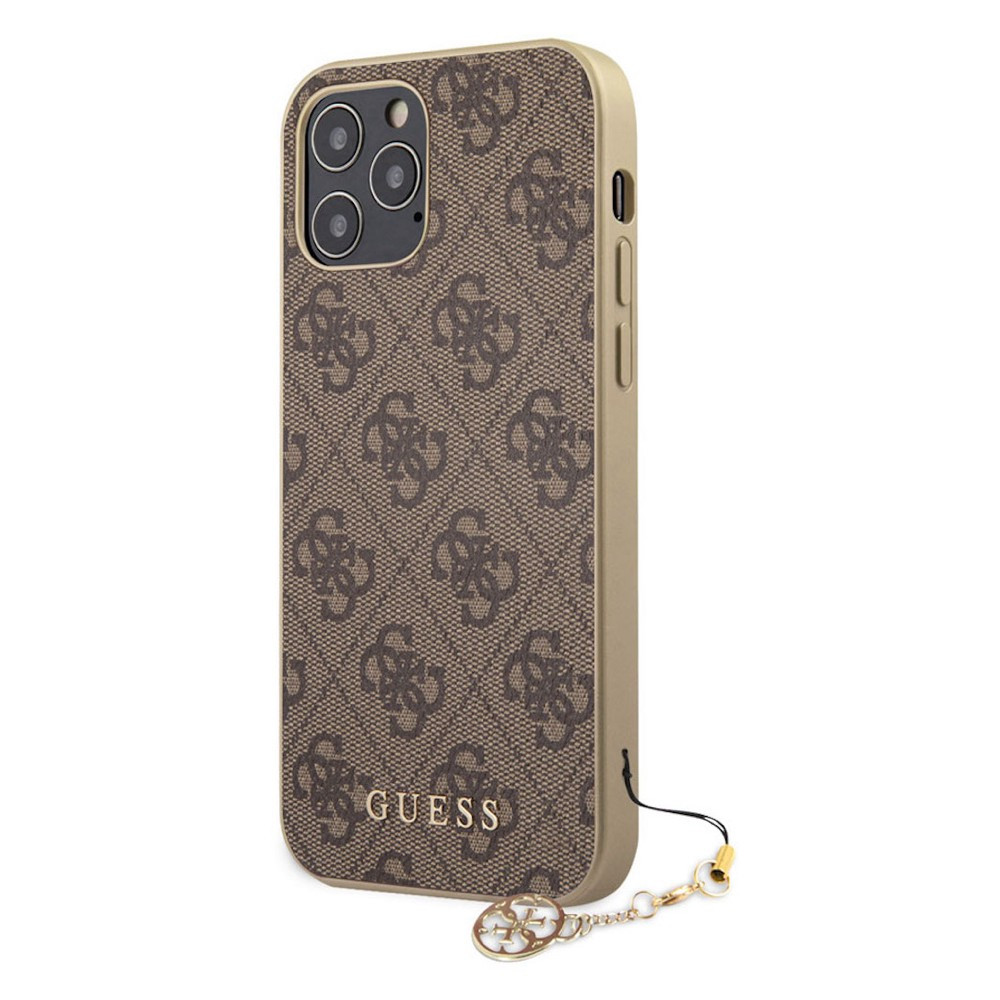 Guess - Cover 4G Charms per iPhone 12 / 12 Pro - Marrone