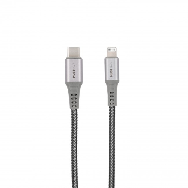 Musthavz - Cavo in nylon USB-C - Lightning - MFi 1 metro