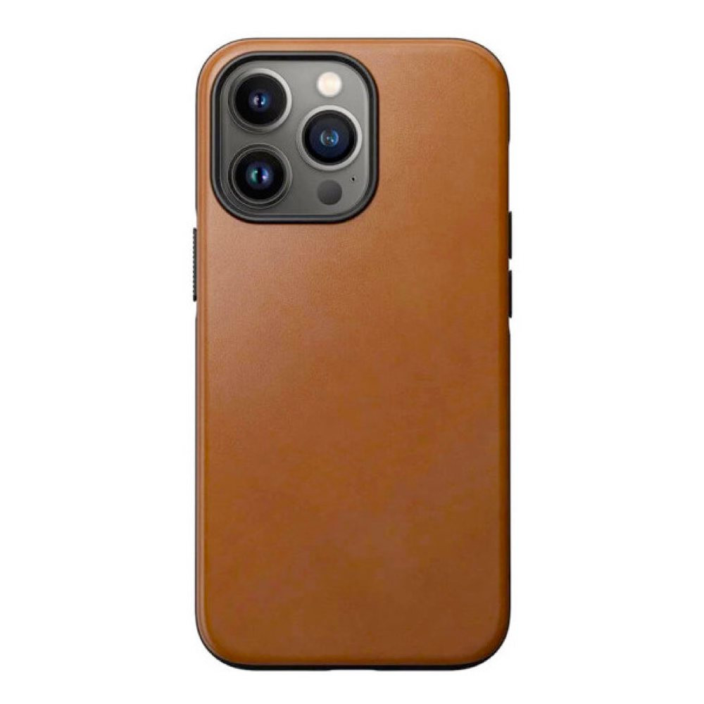 Nomad Modern Magsafe - Cover in pelle per iPhone 14 Pro Max - Marrone chiaro
