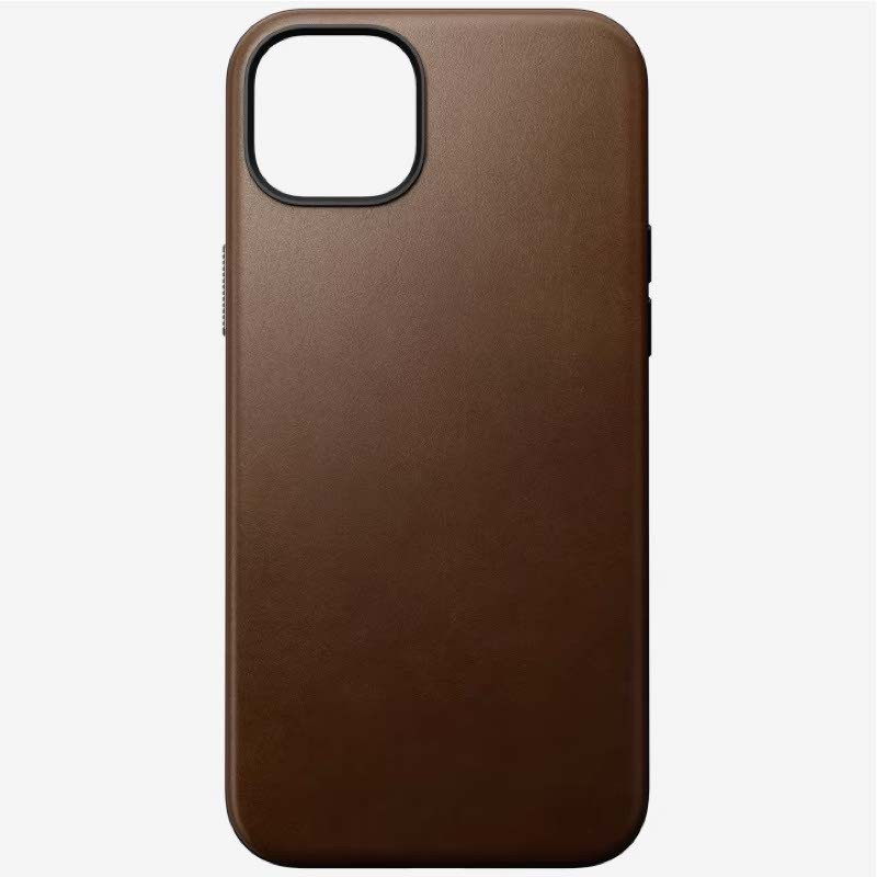 Nomad - Cover in pelle Modern Leather Magsafe per iPhone 15 Plus - Marrone