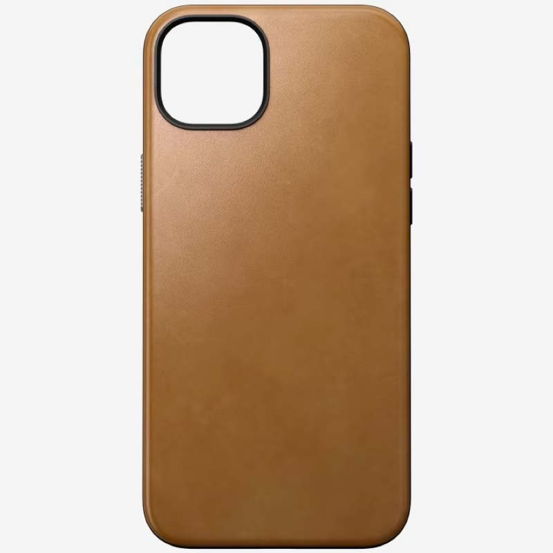 Nomad - Cover in pelle Modern Leather Magsafe per iPhone 15 Plus - Marrone chiaro