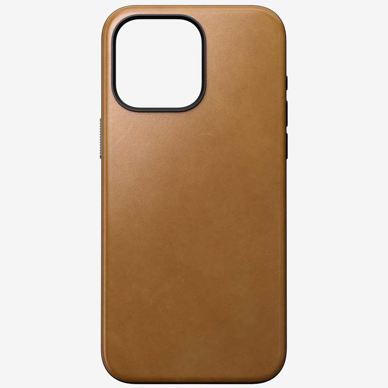 Nomad - Cover in pelle Modern Leather Magsafe per iPhone 15 Pro Max - Marrone chiaro