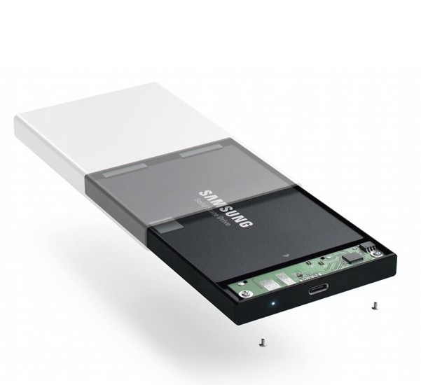 Satechi - Custodia per HDD/SSD Type-C in alluminio - Argento