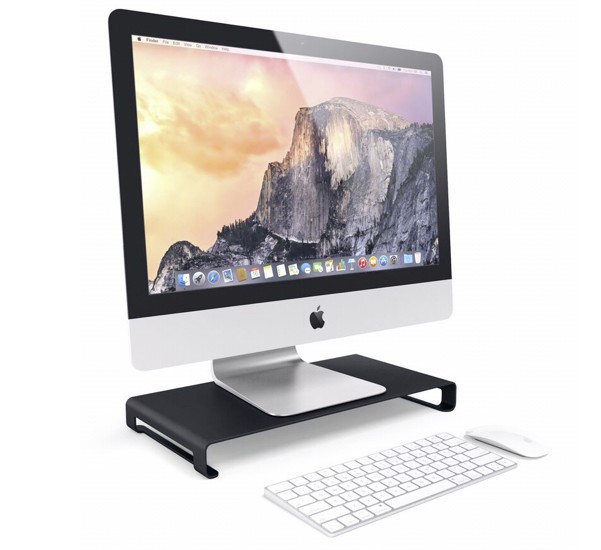 Satechi - Supporto in alluminio per iMac e Macbook - Nero