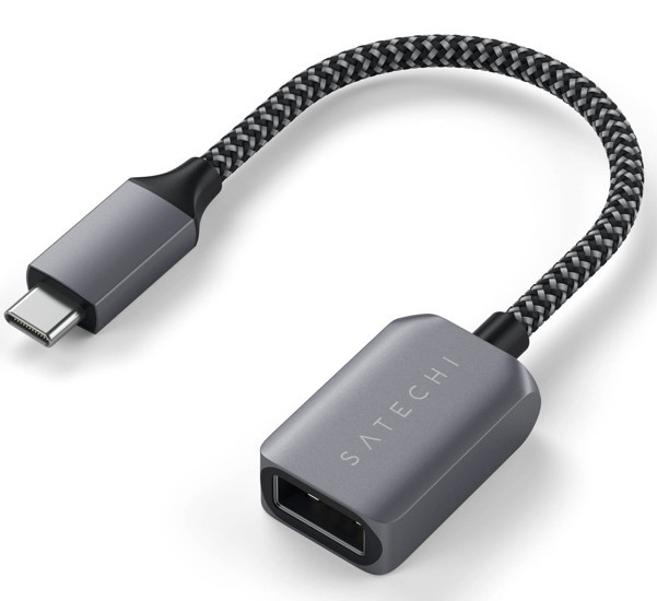 Satechi - Adattatore da USB-C a USB-A 3.0 - Space gray