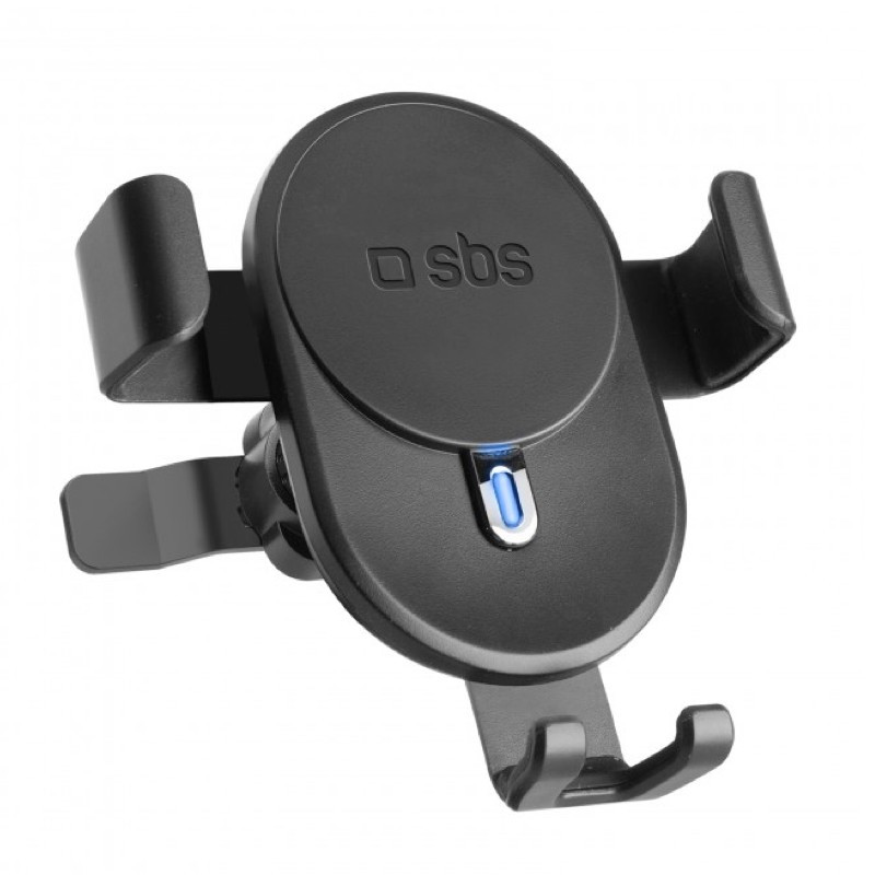 SBS - Supporto smartphone per Automobile con Caricatore rapido Wireless 15W e meccanismo a gravità