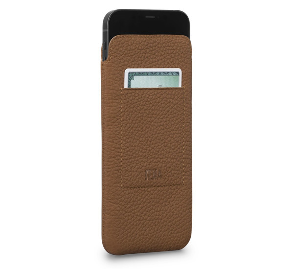 Sena Ultraslim Wallet - Custodia portacarte iPhone 13 Mini - Marrone