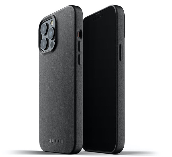 Mujjo Leather Case iPhone 13 Pro zwart