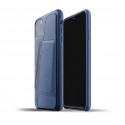 Mujjo - Cover portacarte in pelle per iPhone 11 Pro Max - Blu