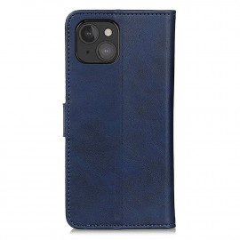 Casecentive - Custodia a portafoglio in pelle con chiusura a scatto per iPhone 13 Mini - Blu