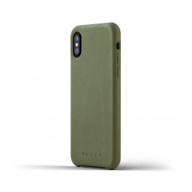 Mujjo Leather Case iPhone X groen