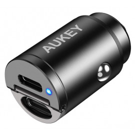 Aukey - Caricatore da auto 2 porte Power Delivery USB-C 30W 