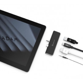 ADAM elements - Hub CASA S4 USB-C 3.1 con 4 porte per  Surface Go - Nero