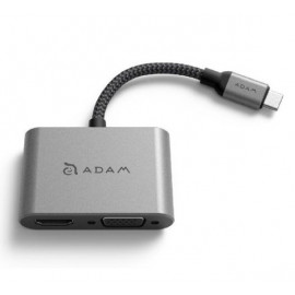 ADAM elements CASA Hub VH1 USB-C 3.1 to VGA / HDMI grijs