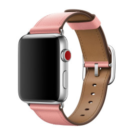 Apple Classic Buckle - Cinturino per Apple Watch 42mm / 44mm / 45 mm / 49mm - Soft Pink (4a Gen)
