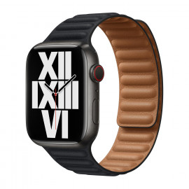 Apple Leather Link - Cinturino in pelle Apple Watch 38mm / 40mm / 41mm - M/L - Midnight